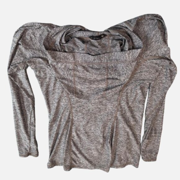 Athleta Vitamin Sea Zip Up Gray Heathered Athleisure Snug Hoodie  (Size M) - Picture 2 of 9
